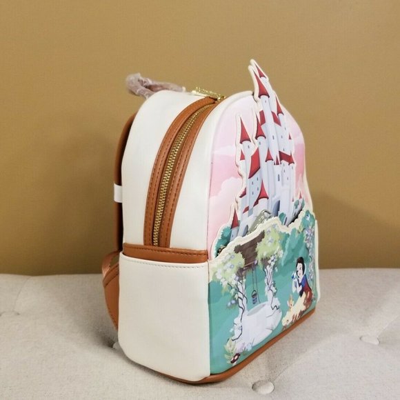 Loungefly Disney Snow White Castle Scene Backpack NEW - Picture 3 of 12